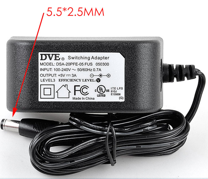 Images For 5V3A 5.5X2.5MM adapter